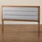 Baxton Studio Dexter Modern Light Grey Fabric Upholstered and Walnut Brown Finished Wood Headboard-Full 191-11531-ZORO - alternate 7